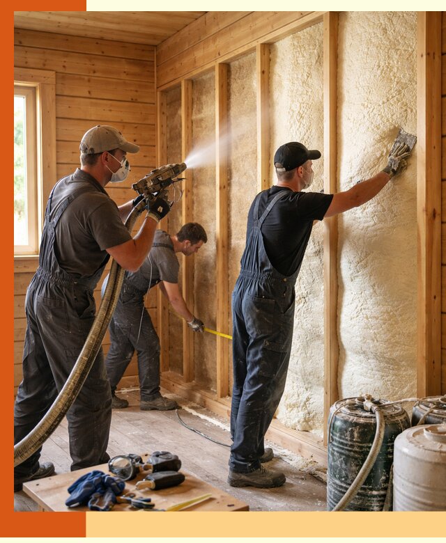 Утепление бани пенополиуретаном (ППУ) в Алейске
